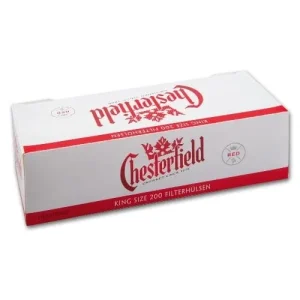 10.000 Stück Chesterfield Rot King Size Zigarettenhülsen