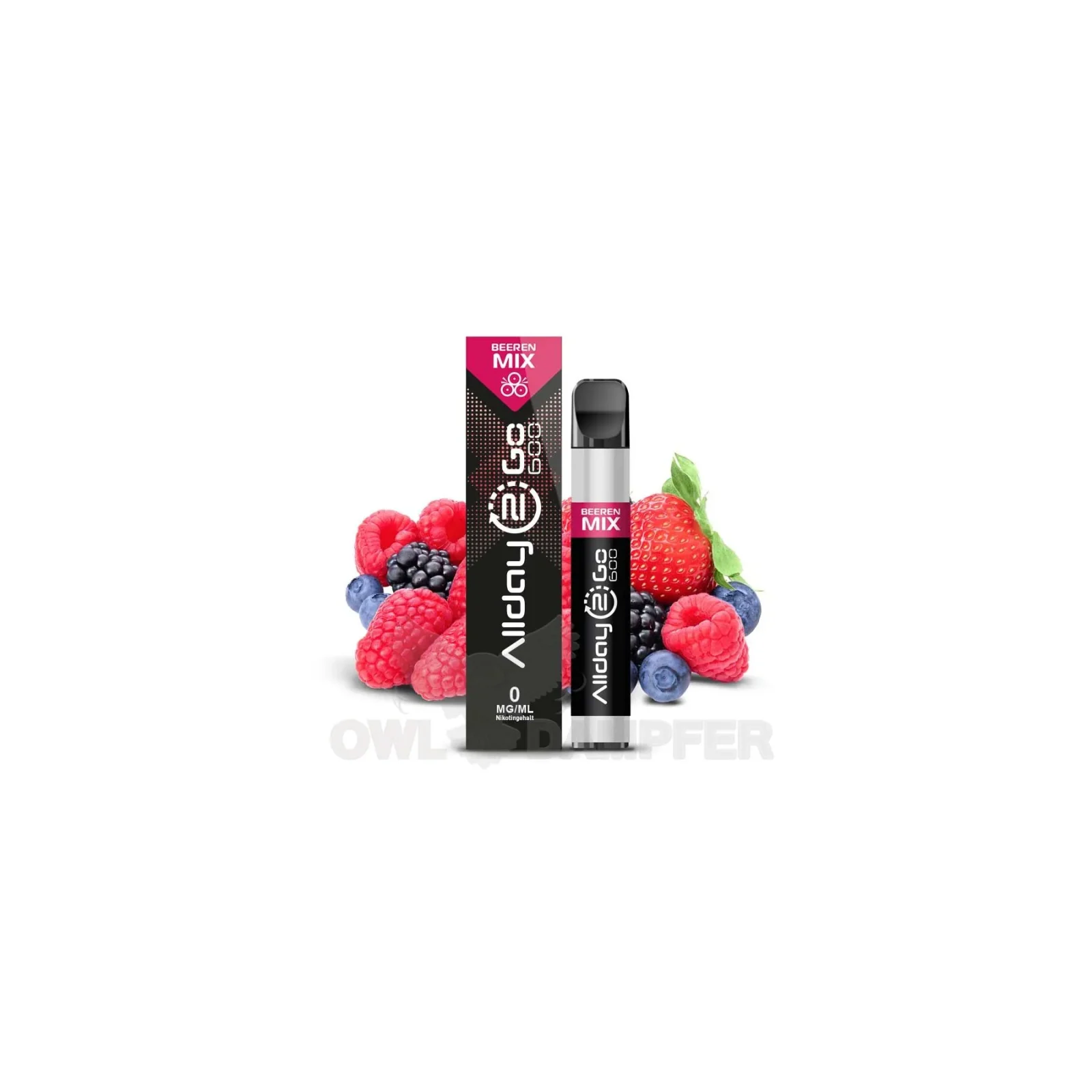 10 x Allday2Go Einweg E-Zigarette Beerenmix Nikotin 0 mg