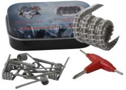 10 x Wicklungen Framed Clapton Coil Demon Killer mit Werkzeug und Metall Box