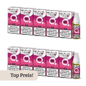 10er Pack E-Liquid Nikotinsalz ELFBAR Elfliq Cherry Cola 10mg