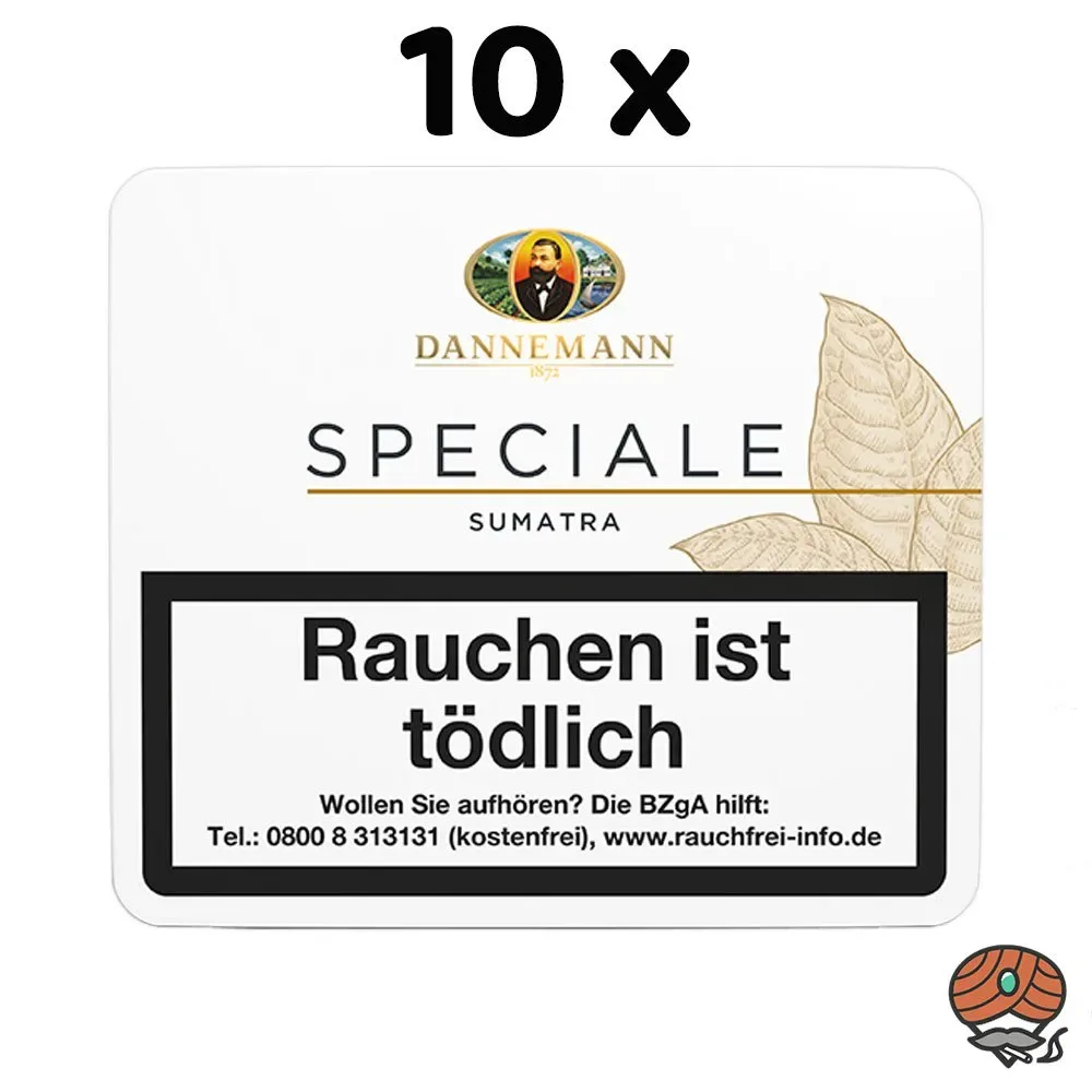 10x Dannemann Speciale Sumatra Zigarillos à 20 Stück in Metalldose