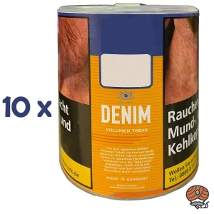 10x Denim Volumentabak / Stopftabak Dose à 65g