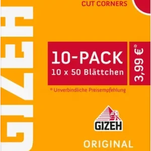 10x10er Pack Zigarettenpapier GIZEH Original