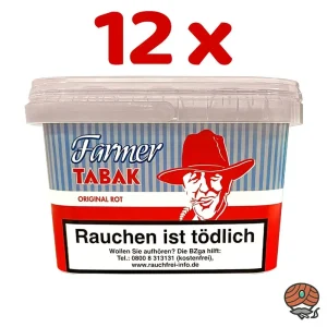 12x Farmer Original Rot Pfeifentabak Eimer à 240g