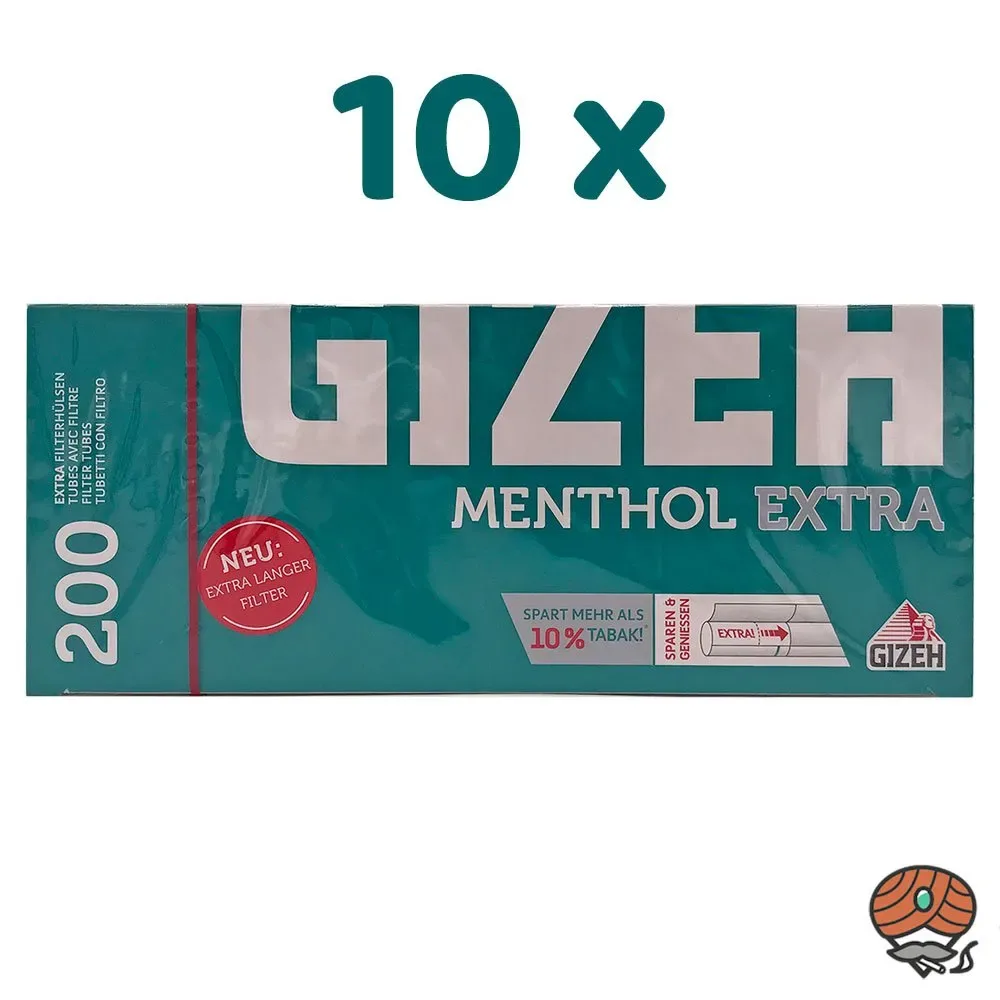 2000 Gizeh Menthol Extra Filterhülsen (10 x 200 Stück)