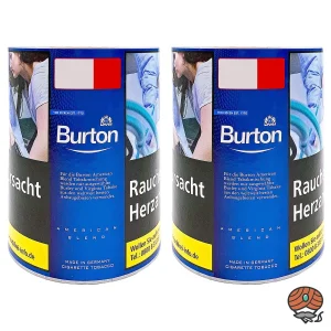 2x Burton Blue / Blau Feinschnitt Tabak Dose à 120g