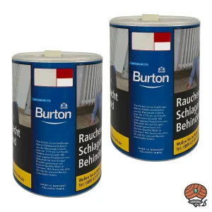 2x Burton Blue / Blau Volumentabak Dose à 65g