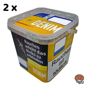 2x Denim Volumentabak Mega Box 220g Eimer