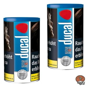 2x Ducal Blue / Blau Feinschnitt Zigarettentabak Dose à 168g