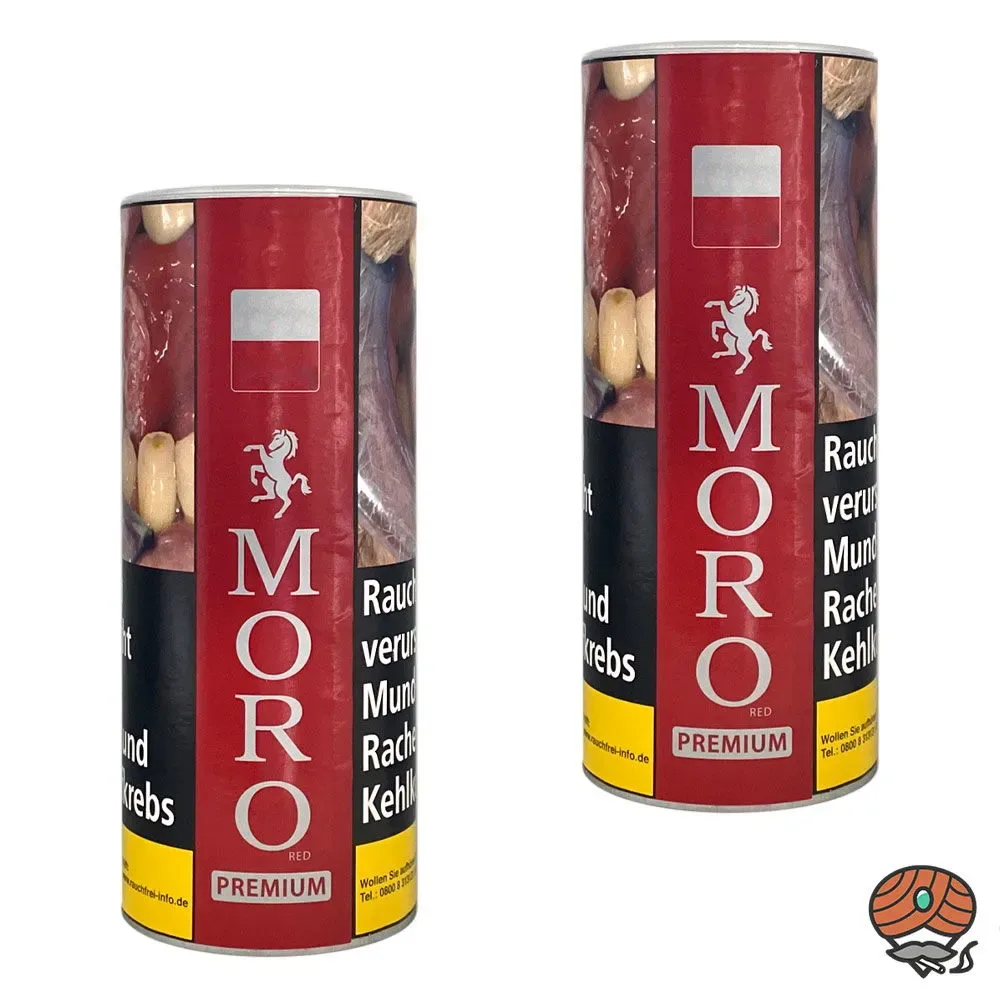2x Moro Red/Rot Premium Feinschnitt / Zigarettentabak 260g Dose