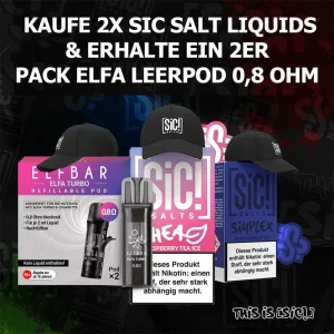 2x SIC! Salts + Elfa Leerpod 0,8 Ohm