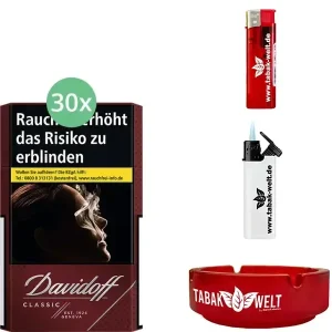 30x Davidoff Zigaretten Classic OP + Zubehör