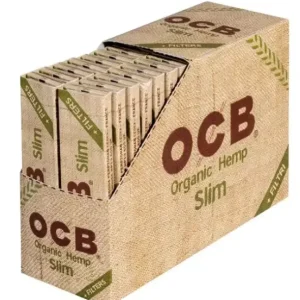 32x OCB Organic Hemp Slim+Tips, 32 Blatt