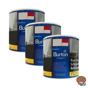 3x Burton Blue / Blau Volumentabak Dose à 43g