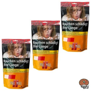 3x Pall Mall Allround Volumentabak Giga Beutel à 100g