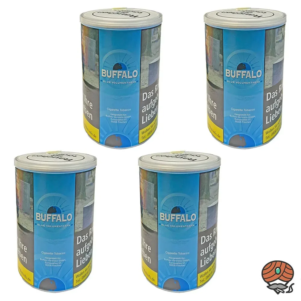 4x Buffalo Blue / Blau Volumentabak Dose à 75g