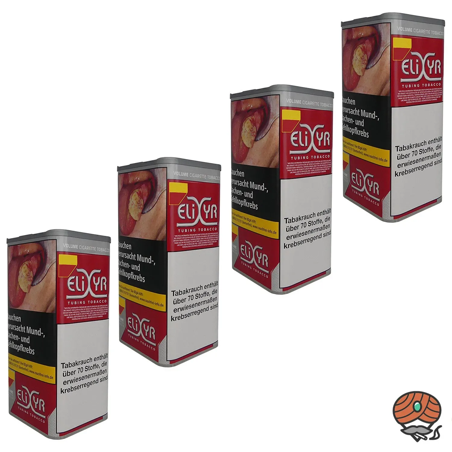 4x Elixyr Red / Rot Volumentabak Dose à 97g