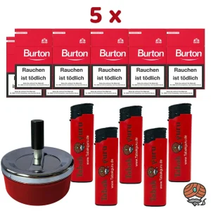 5 Stangen Burton Original Filter Zigarillos (17 Stück / Schachtel) + Zubehör