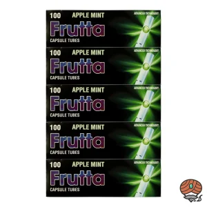 5 x Frutta Apple Mint / Apfel Minze Click-Zigarettenhülsen