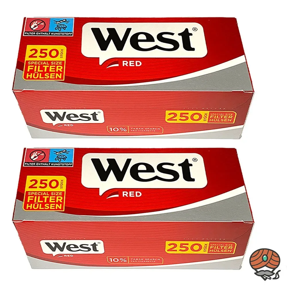 500 West Red / Rot Extra Filterhülsen = 2 Packungen à 250 Stück