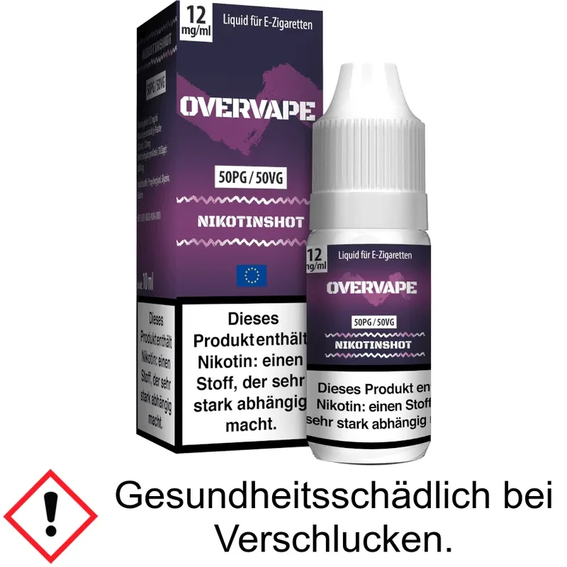 50PG / 50VG Nikotinshot 12 mg/ml – Overvape