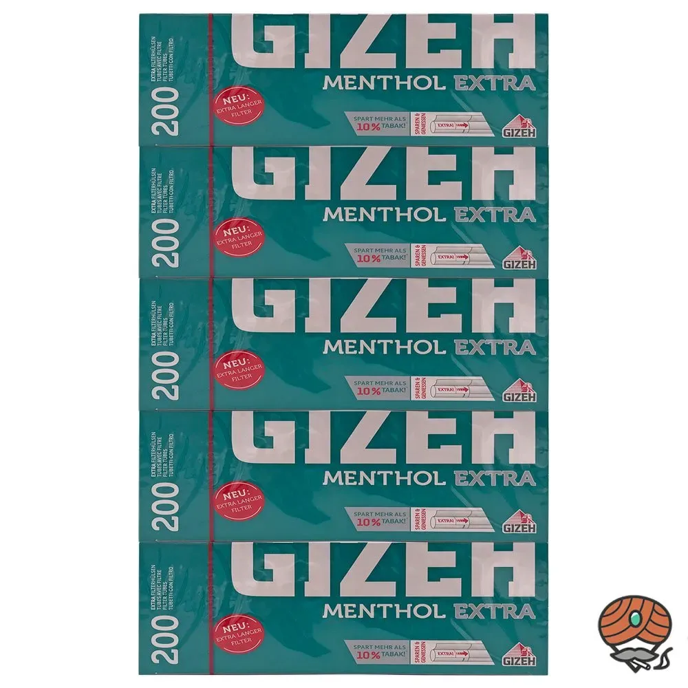 5x Gizeh Menthol Extra Filterhülsen