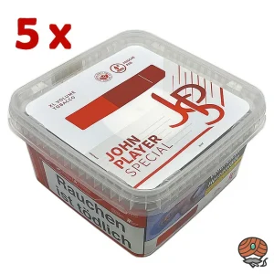 5x JPS John Player Special Red / Rot Volumentabak Mega Box à 100g