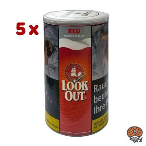 5x Look Out Red / Rot Cigarette Tobacco Volumentabak Dose à 150g
