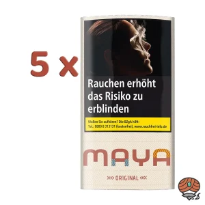 5x Maya Original (Red) Drehtabak Zigarettentabak 30g