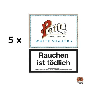 5x Petit Nobel White Sumatra Zigarillos à 20 Stück