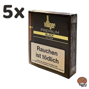 5x Villiger Premium Black Filter Filterzigarillos à 20 Stück