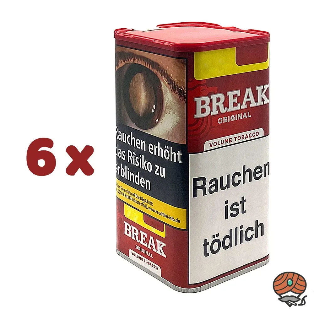 6x Break Original Volumentabak / Tabak XXL Dose à 85g