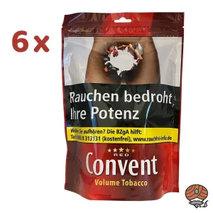 6x Convent RED / ROT Volumentabak XXL Beutel à 100g