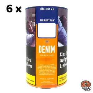 6x Denim Volumentabak/Stopftabak Dose à 90g