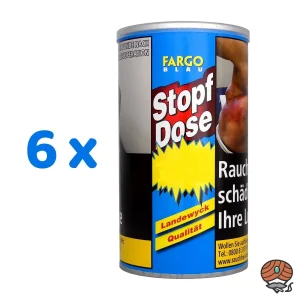 6x Fargo Blau XXL Stopf-Dose à 122g Feinschnitt-Tabak