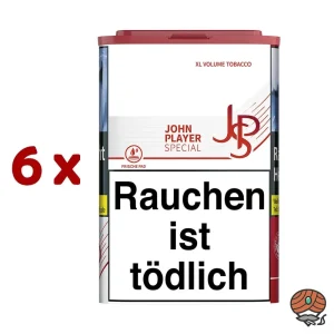 6x JPS John Player Special Red / Rot XL Volumentabak / Tabak Dose à 60g