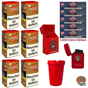 6x Pall Mall Authentic Red/Rot XXL Dose à 75g, Extra Hülsen, viel Zubehör