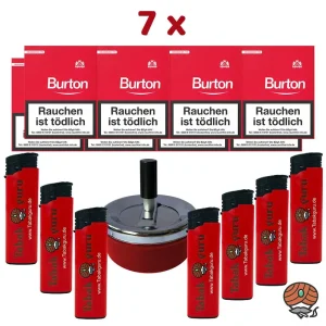 7 Stangen Burton Original Filter Zigarillos (25 Stück / Schachtel) + Zubehör