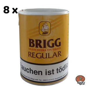 8x Brigg Regular Dose à 155g – Golden Virginia Pfeifentabak