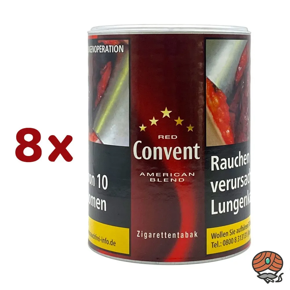 8x Convent American Blend Zigarettentabak Dose à 150g