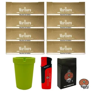 8x Marlboro Gold Extra Filterhülsen + Autoaschenbecher + Zubehörartikel