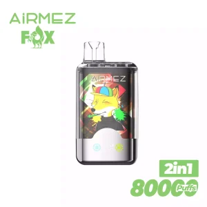 AIRMEZ FOX 80K Züge Einweg E Zigarette Digital Display Wiederaufladbar