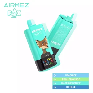 AIRMEZ FOX IN 120K Züge Einweg E Zigarette Digital Display Wiederaufladbar