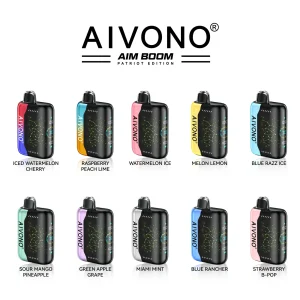 AIVONO AIM BOOM 25K Züge Einweg E Zigarette Dual Mesh Digital Display