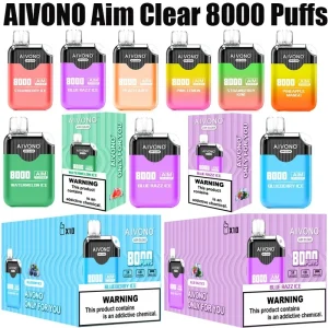 AIVONO AIM CLEAR 8K Züge Einweg E Zigarette Wiederaufladbar