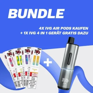 AKTION: 4x IVG Air Pods + GRATIS 1x IVG 4 in 1 Gerät