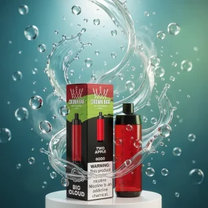 Al Fakher Crown Bar 8000 Züge – Doppelapfel und Schwarz 18ml