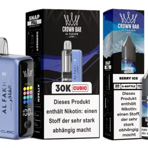 Al Fakher Cubic 30K Blue Kit + Pod Berry Ice