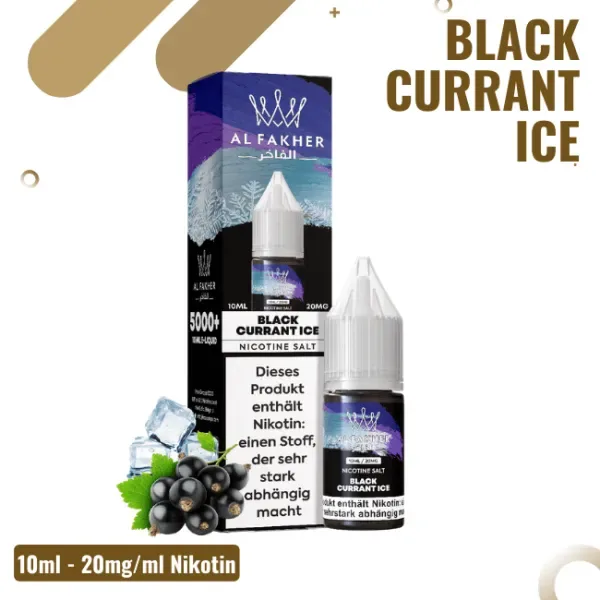 Al Fakher Liquid 10ml – Black Currant Ice – 20mg Nikotin