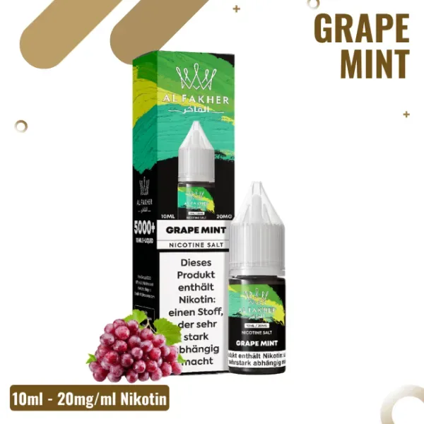 Al Fakher Liquid 10ml – Grape Mint – 20mg Nikotin